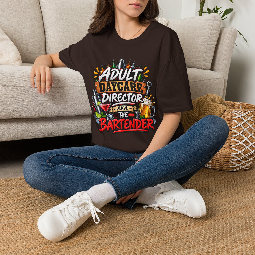 Adult Daycare Director T-Shirt — Funny Bartender Design