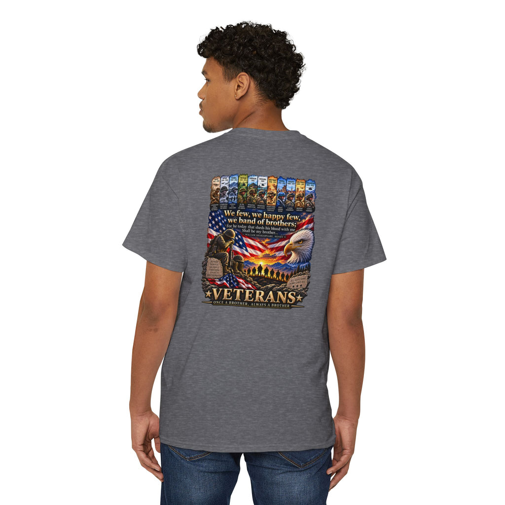 Veterans Tribute Pocket Tee — "We Live, We Honor, We Stand" Patriotic T-Shirt