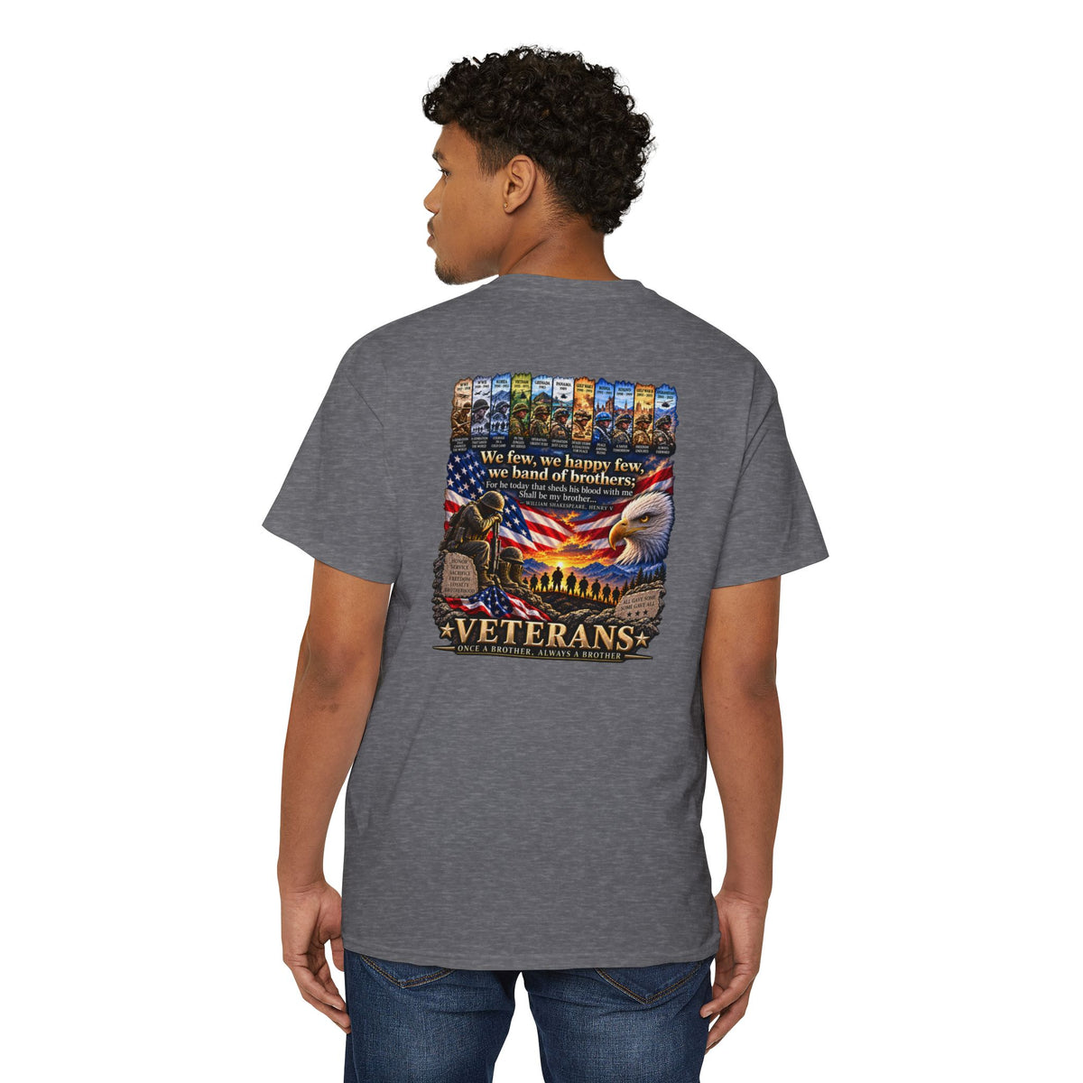 Veterans Tribute Pocket Tee — "We Live, We Honor, We Stand" Patriotic T-Shirt