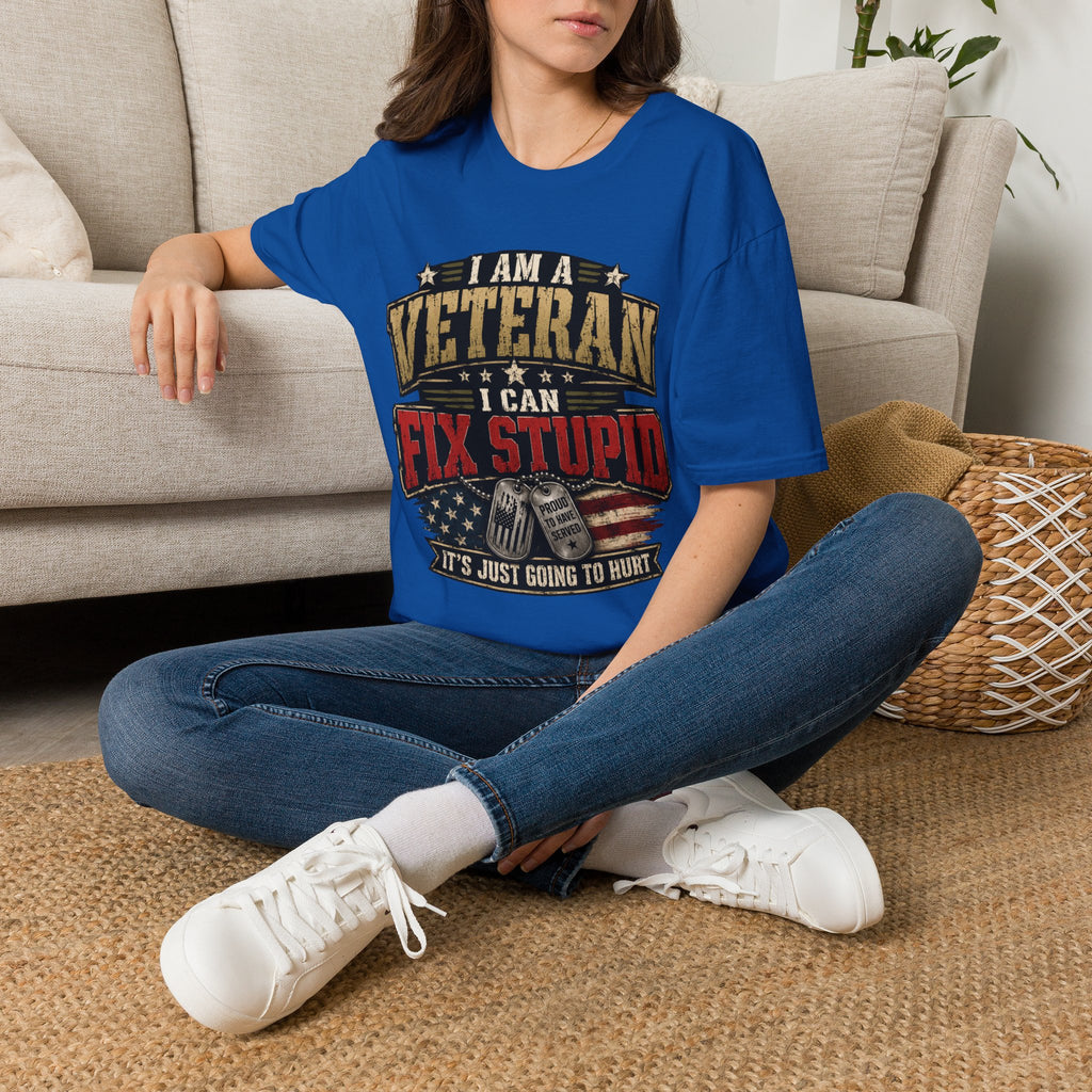 Veteran "I Can Fix Stupid" T-Shirt