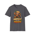 Hardest in the Morning T-Shirt — Funny Muscular Tree Stump Graphic