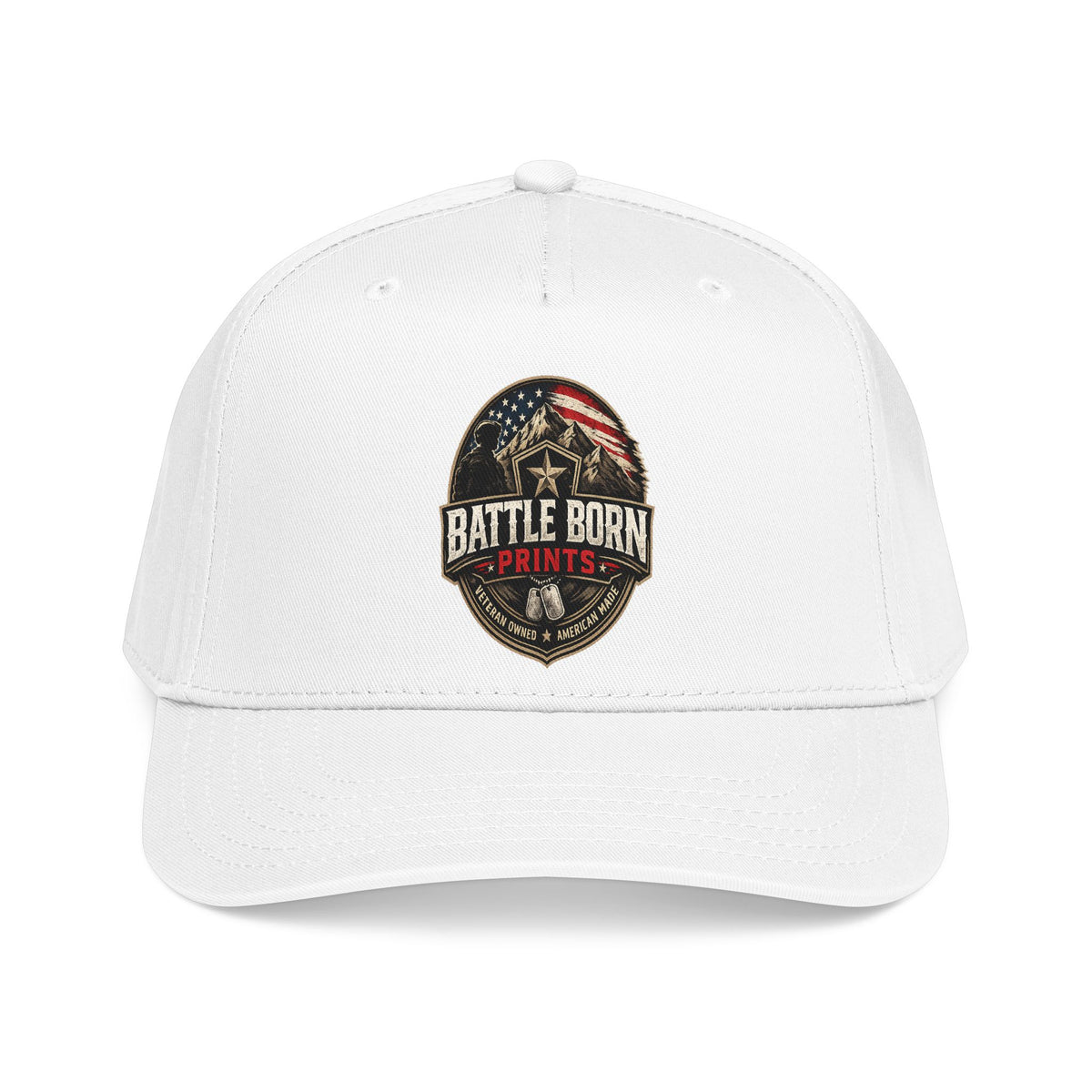 Baseball Cap - "Battle Born Prints" American Flag Patch Hat