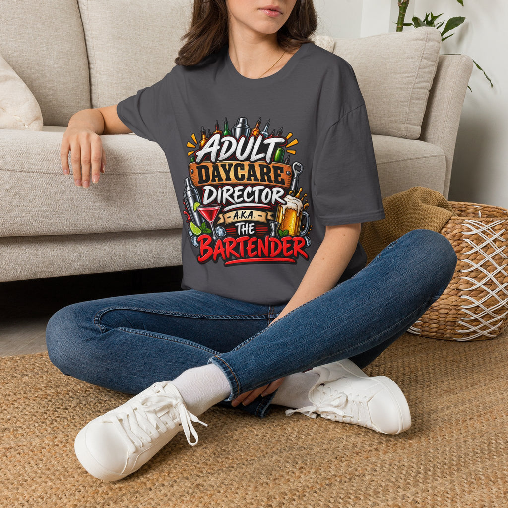 Adult Daycare Director T-Shirt — Funny Bartender Design