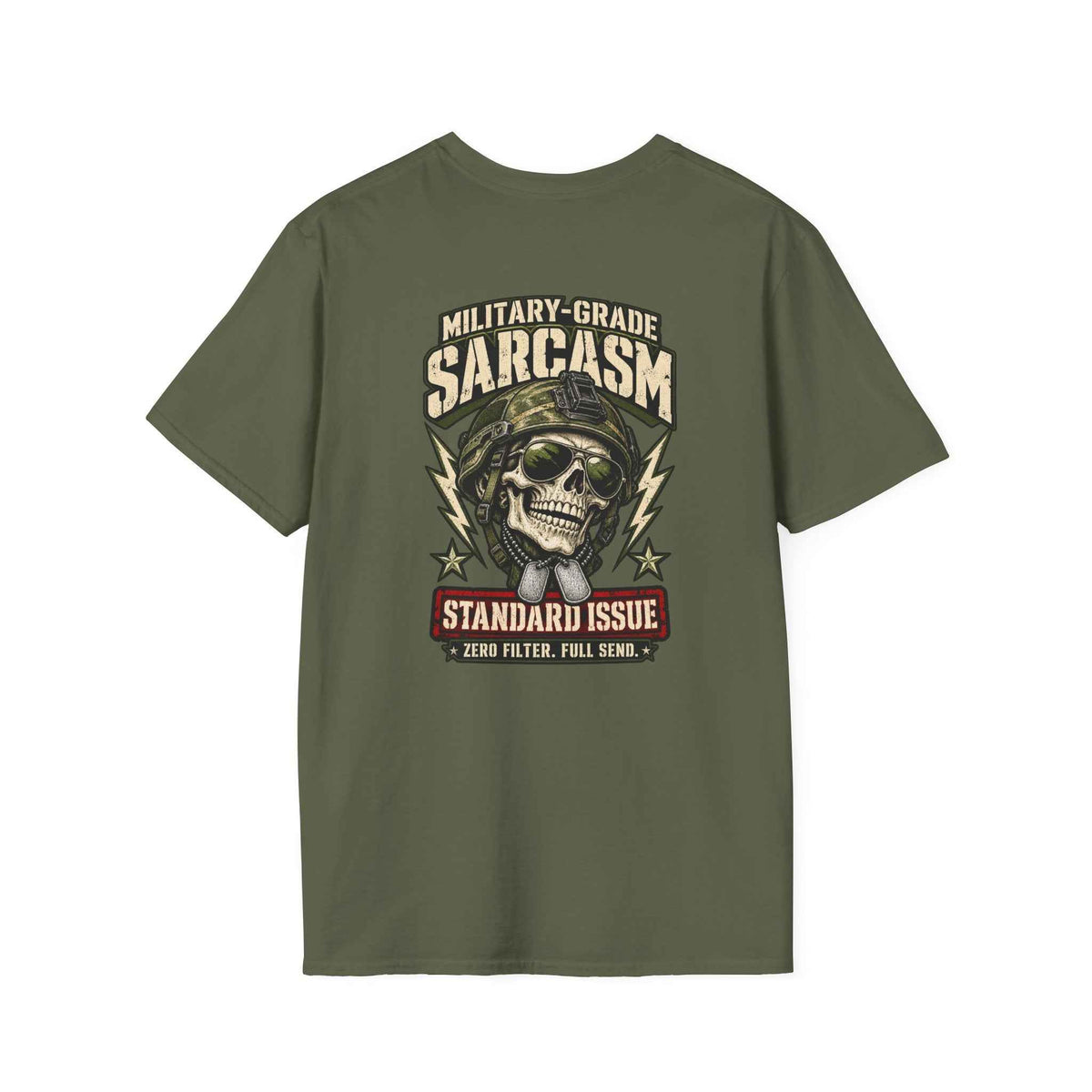 Military-Grade Sarcasm T-Shirt — Your Go-To for Everyday Attitude
