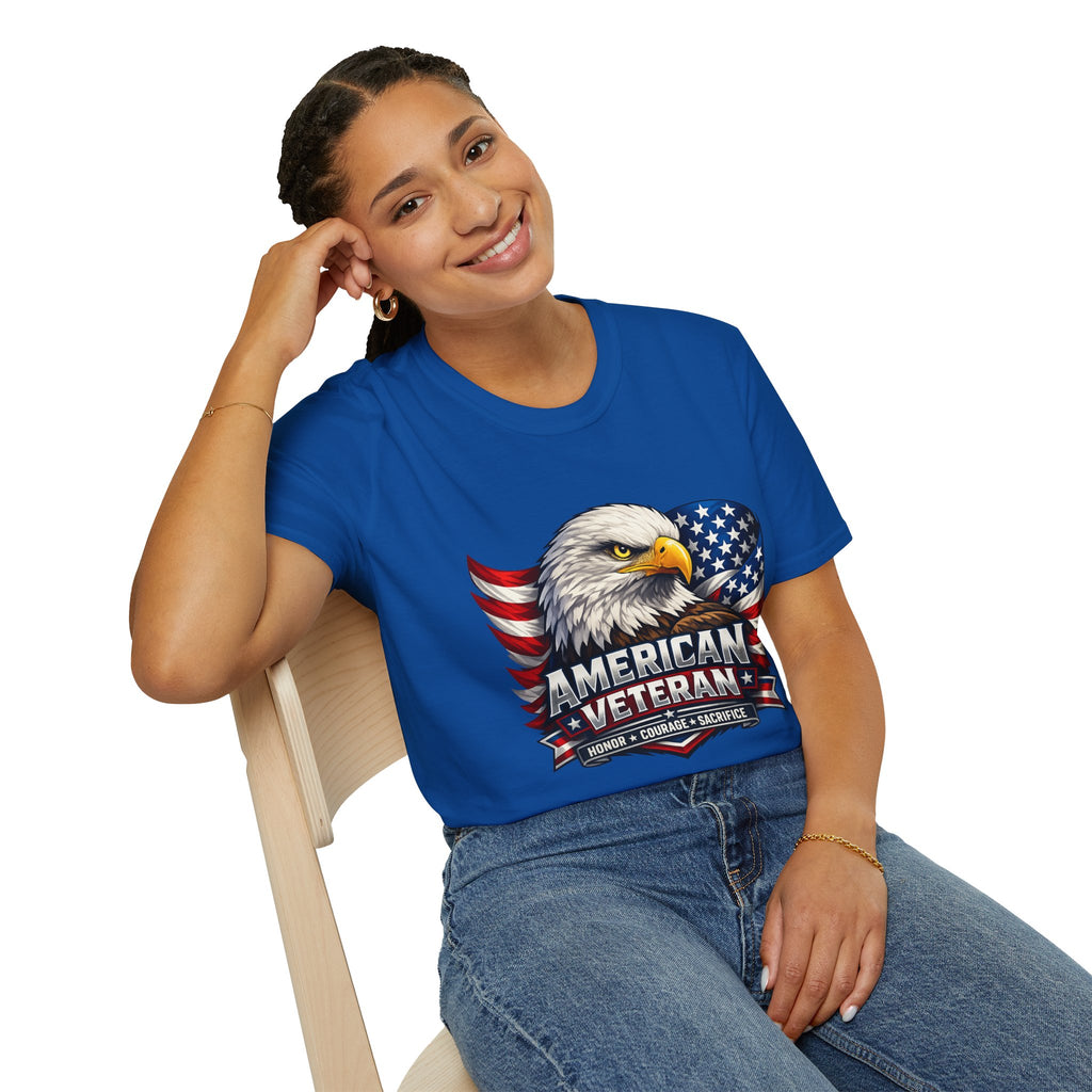 American Veteran Eagle T-Shirt — Patriotic USA Flag Tee