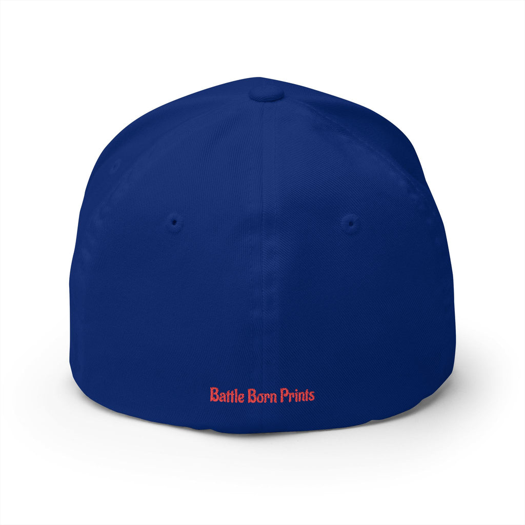Battle Born Prints FlexFit Embroidered Cap — American Flag Patch Hat