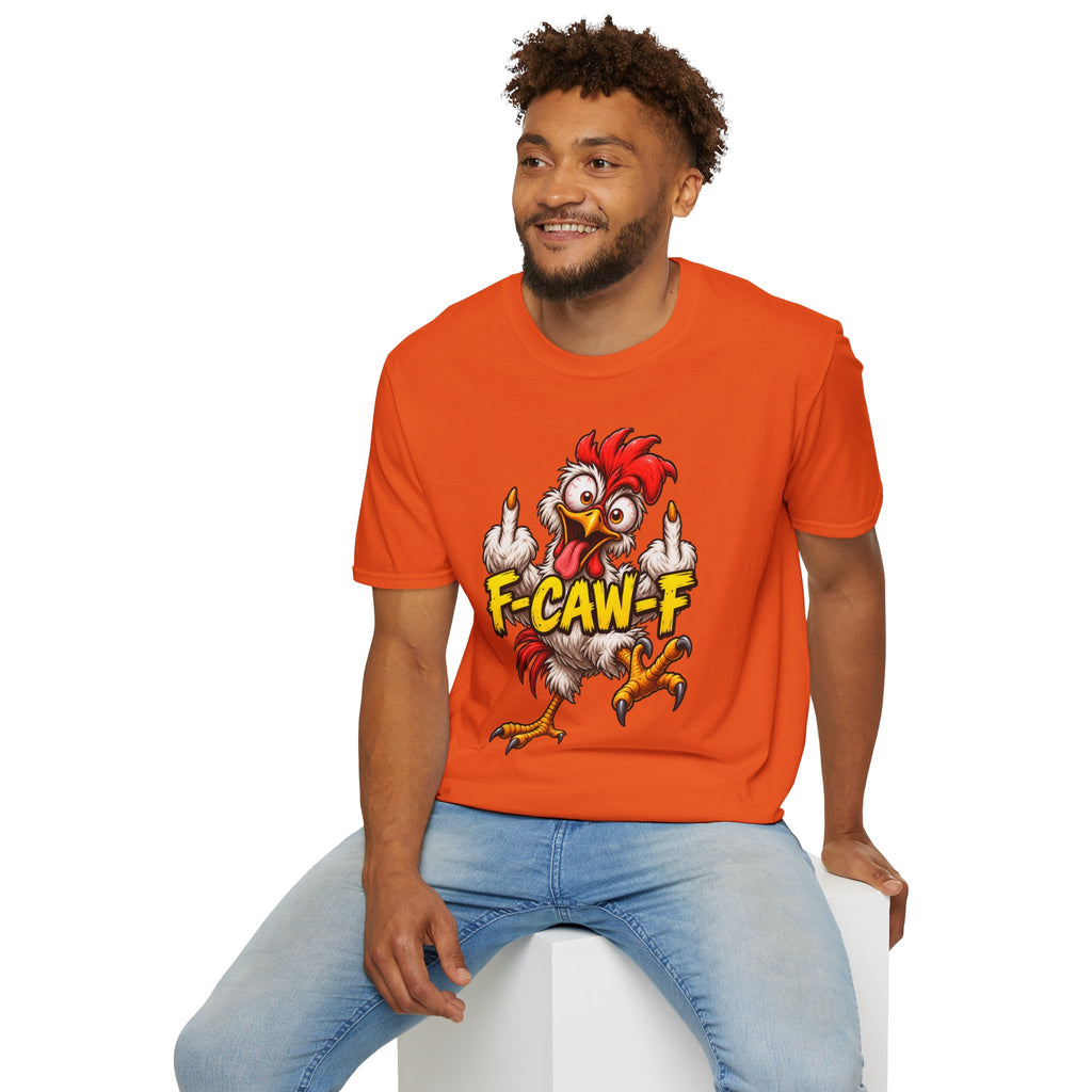 F-CAW-F Funny Chicken T-Shirt – Cheeky Middle Finger Rooster Graphic Tee