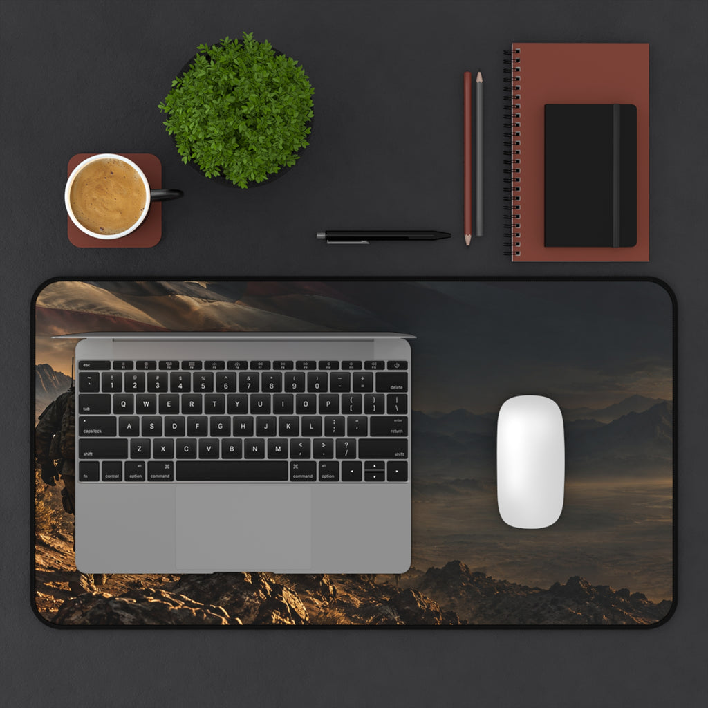 Tactical Soldier Desk Mat — Military Landscape Gaming Mouse Pad - Battle Born Prints