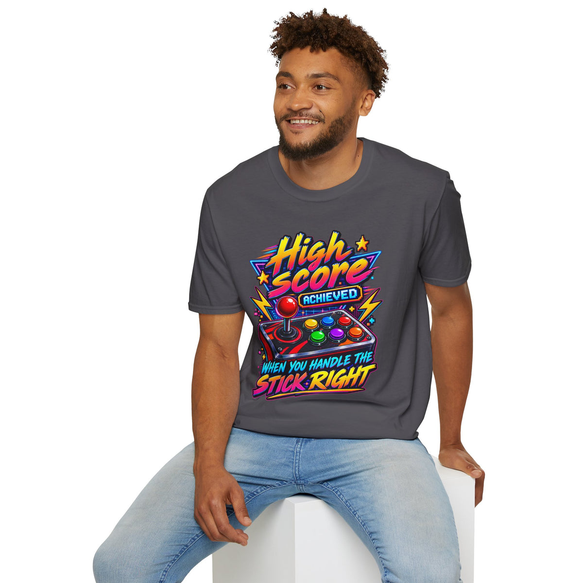 High Score Achieved T-Shirt — Retro Arcade Gamer Tee