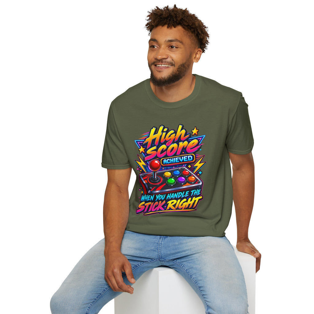 High Score Achieved T-Shirt — Retro Arcade Gamer Tee