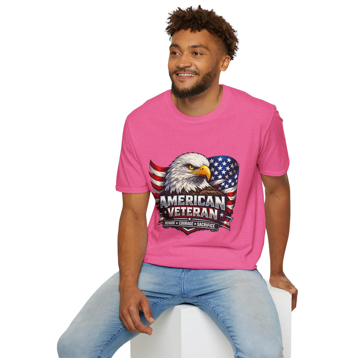American Veteran Eagle T-Shirt — Patriotic USA Flag Tee