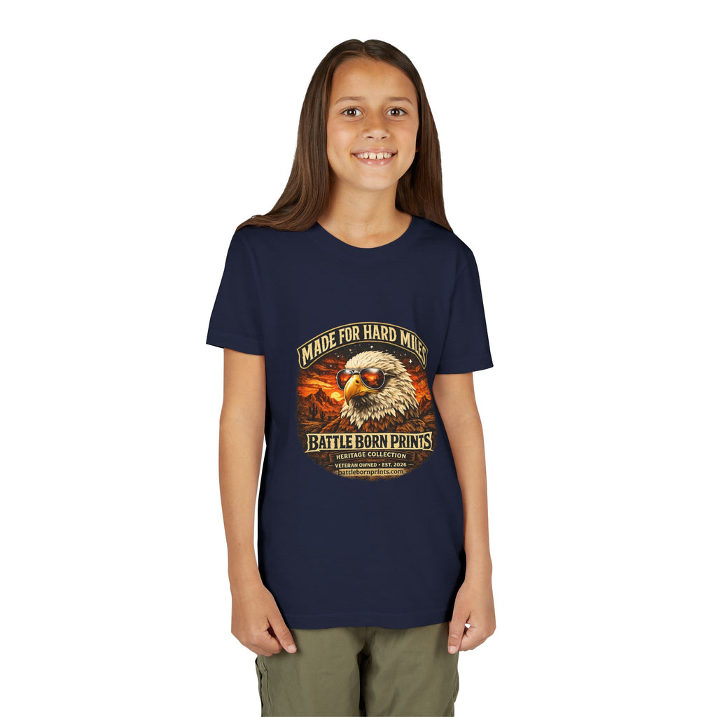 Youth Tee - "Made for Hard Miles" Eagle Graphic