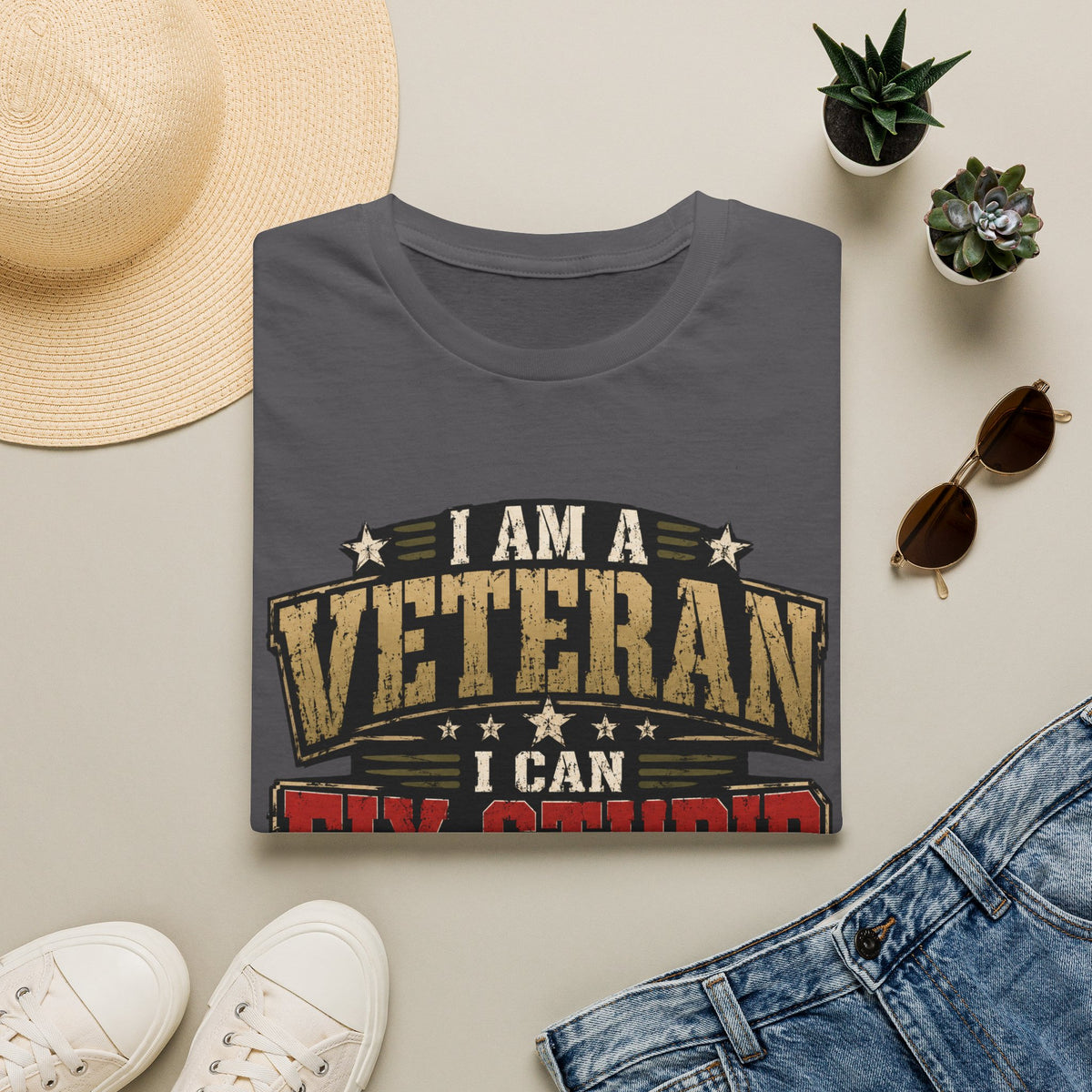 Veteran "I Can Fix Stupid" T-Shirt