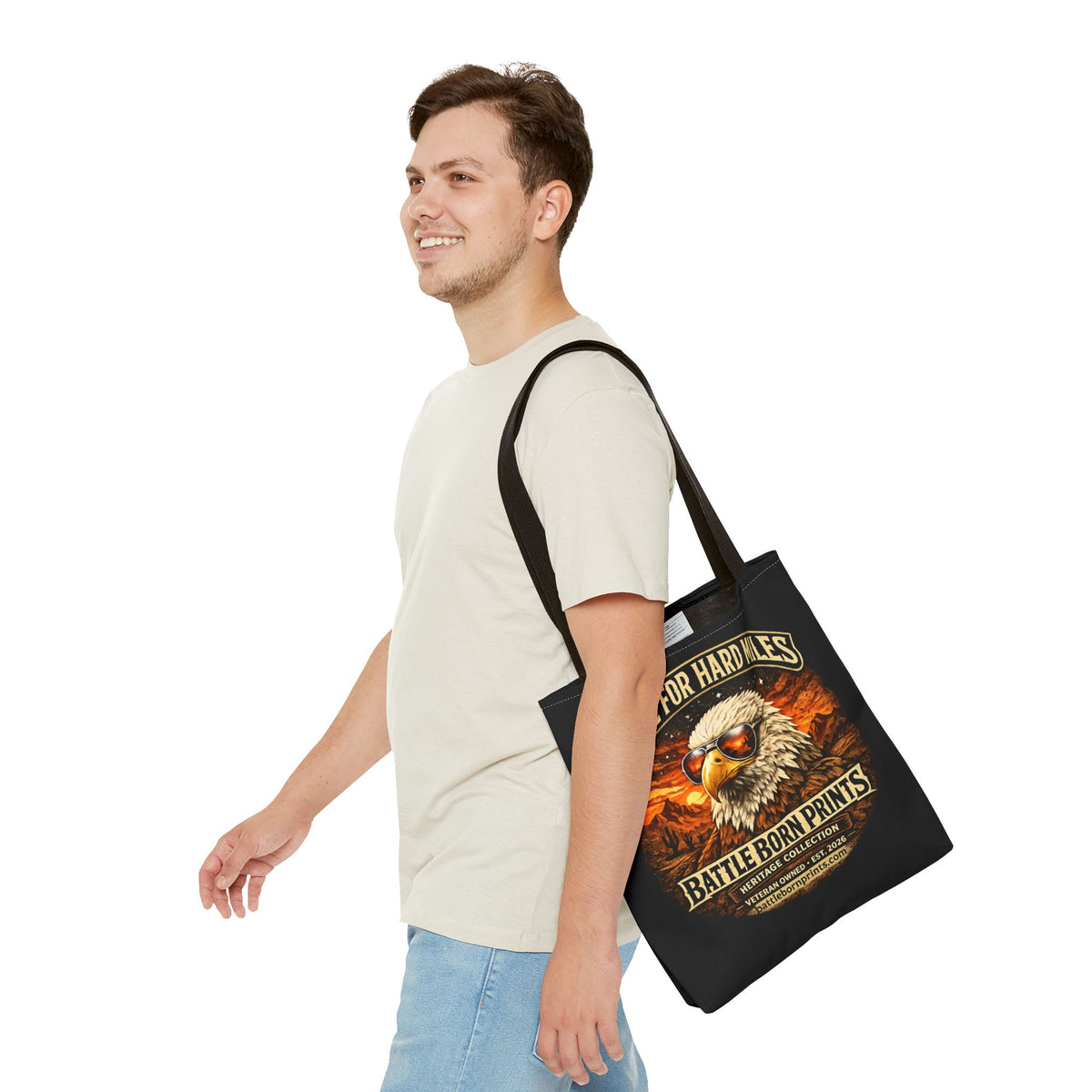 Battle Born Prints Heritage Collection "Made For Hard Miles" Tote Bag
