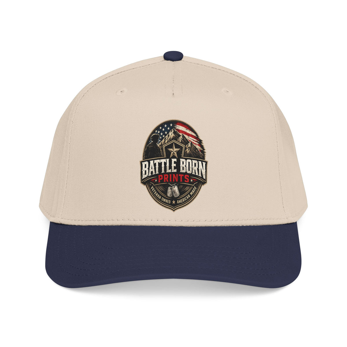 Baseball Cap - "Battle Born Prints" American Flag Patch Hat
