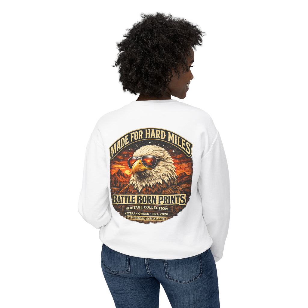 Battle Born Prints Heritage Collection "Made for Hard Miles" Crewneck Sweatshirt