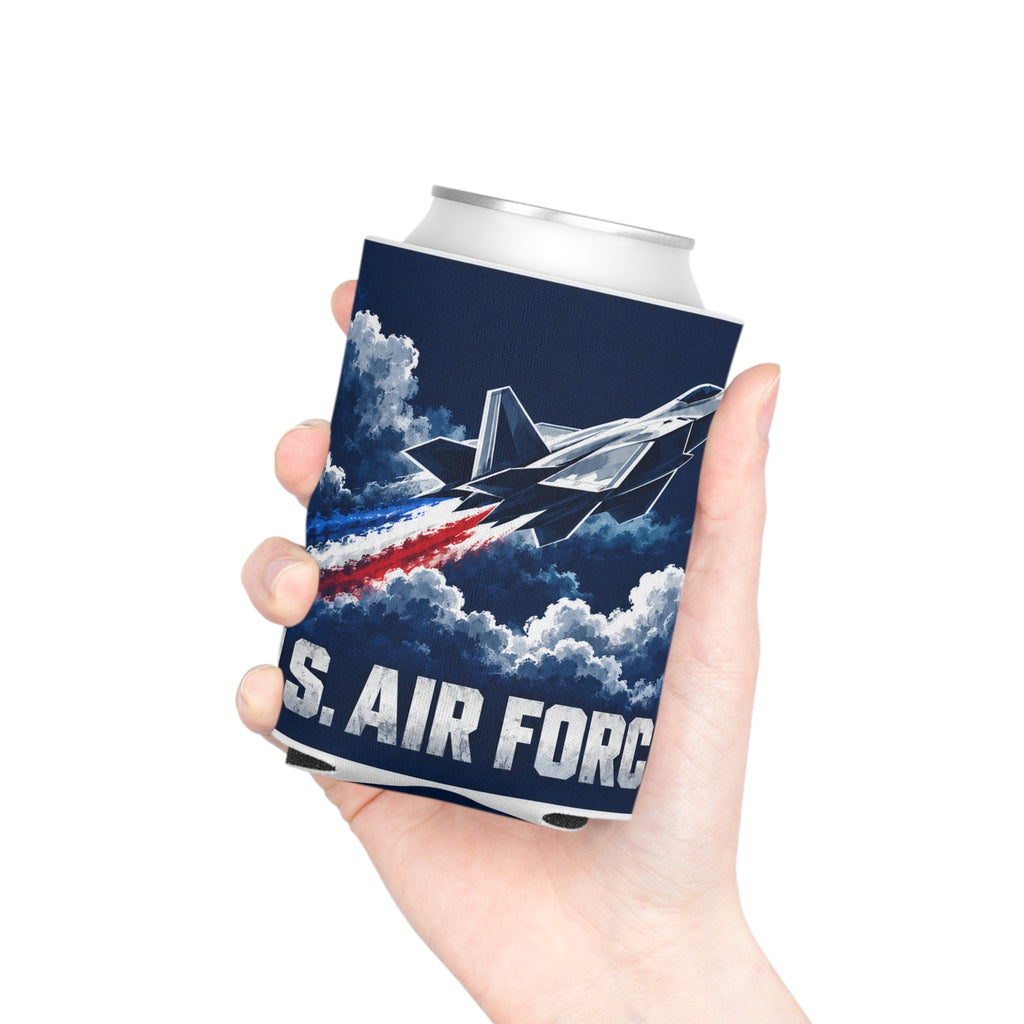 U.S. Air Force Can Cooler – 'Aim High' Jet Beverage Koozie - Battle Born Prints