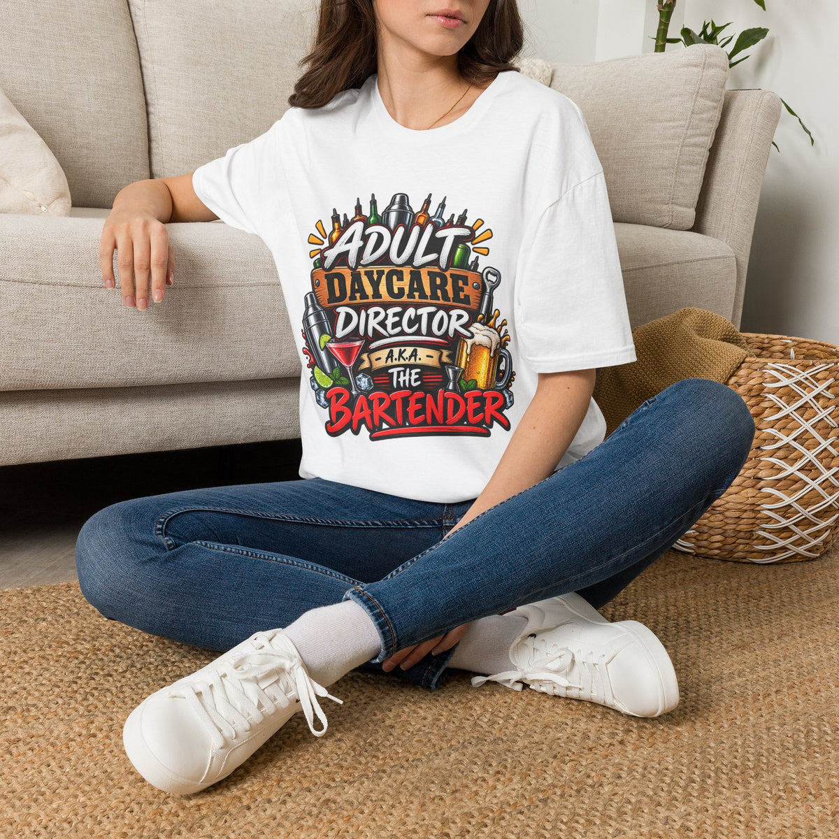 Adult Daycare Director T-Shirt — Funny Bartender Design