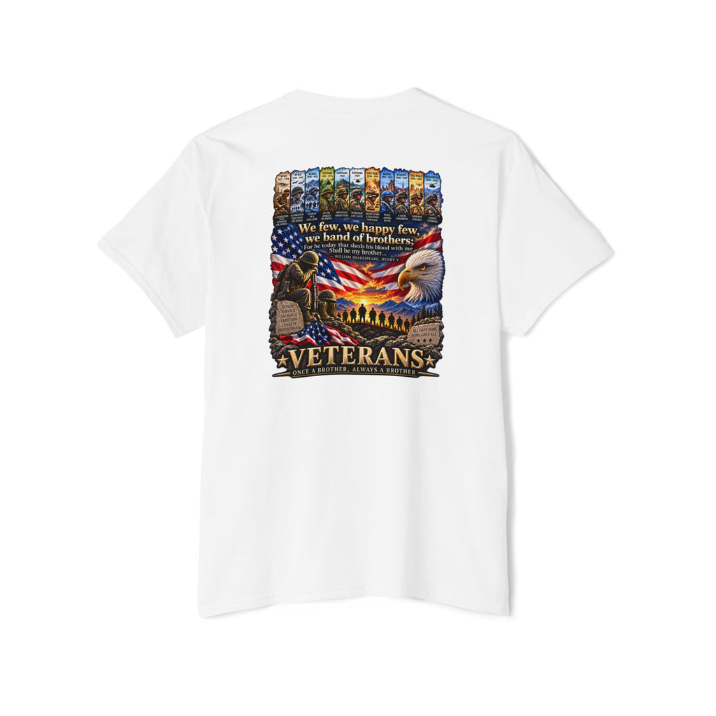 Veterans Tribute Pocket Tee — "We Live, We Honor, We Stand" Patriotic T-Shirt
