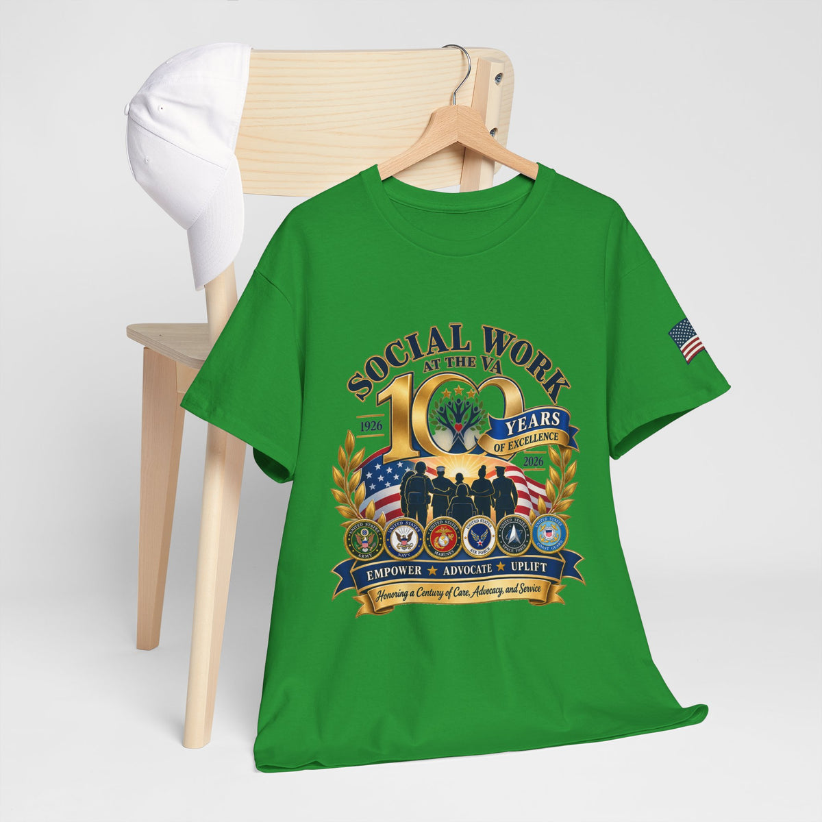 Social Work at the VA 100 Years T-Shirt — Veteran Support Memorial Tee