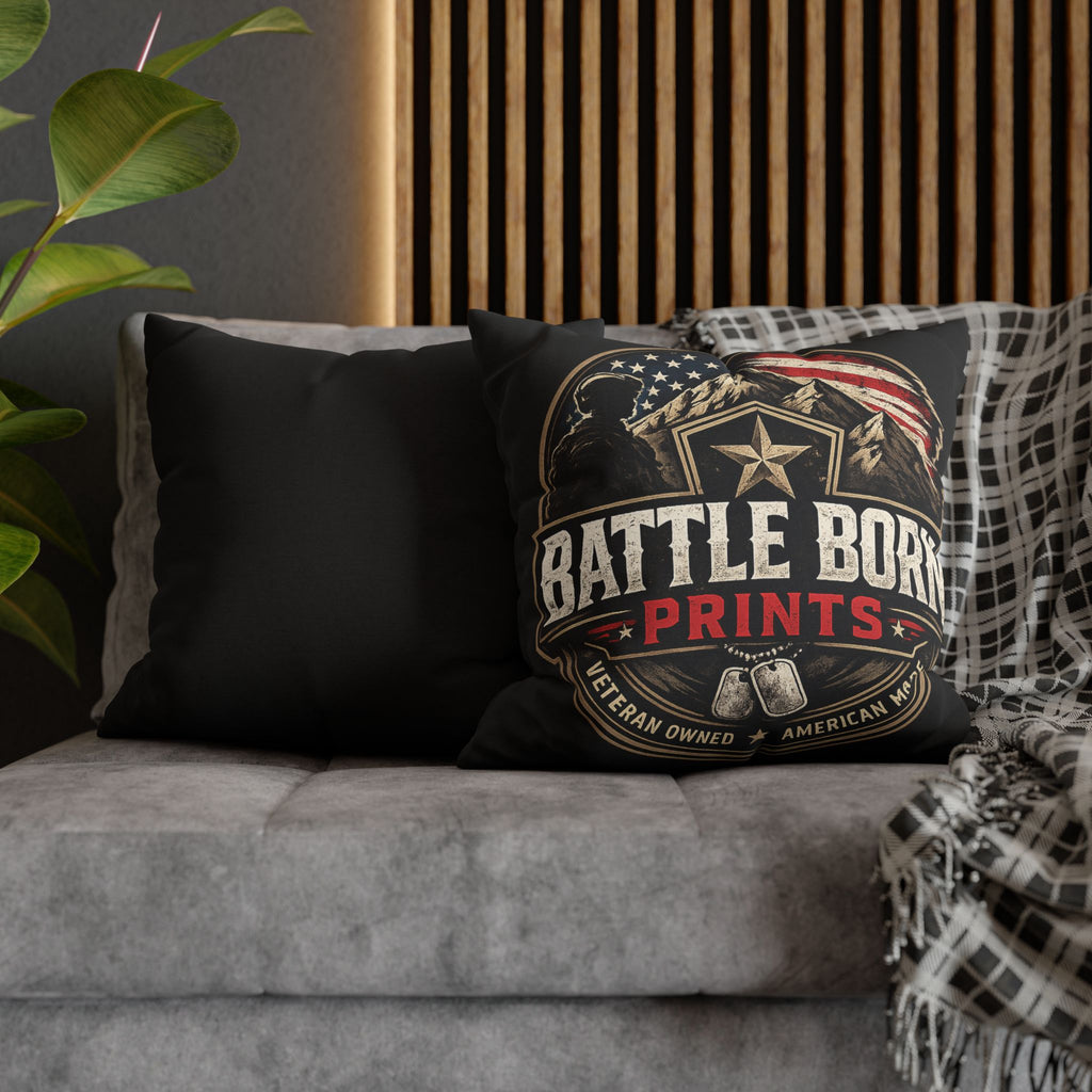 Battle Born Prints Veteran American Flag Accent Pillowcase
