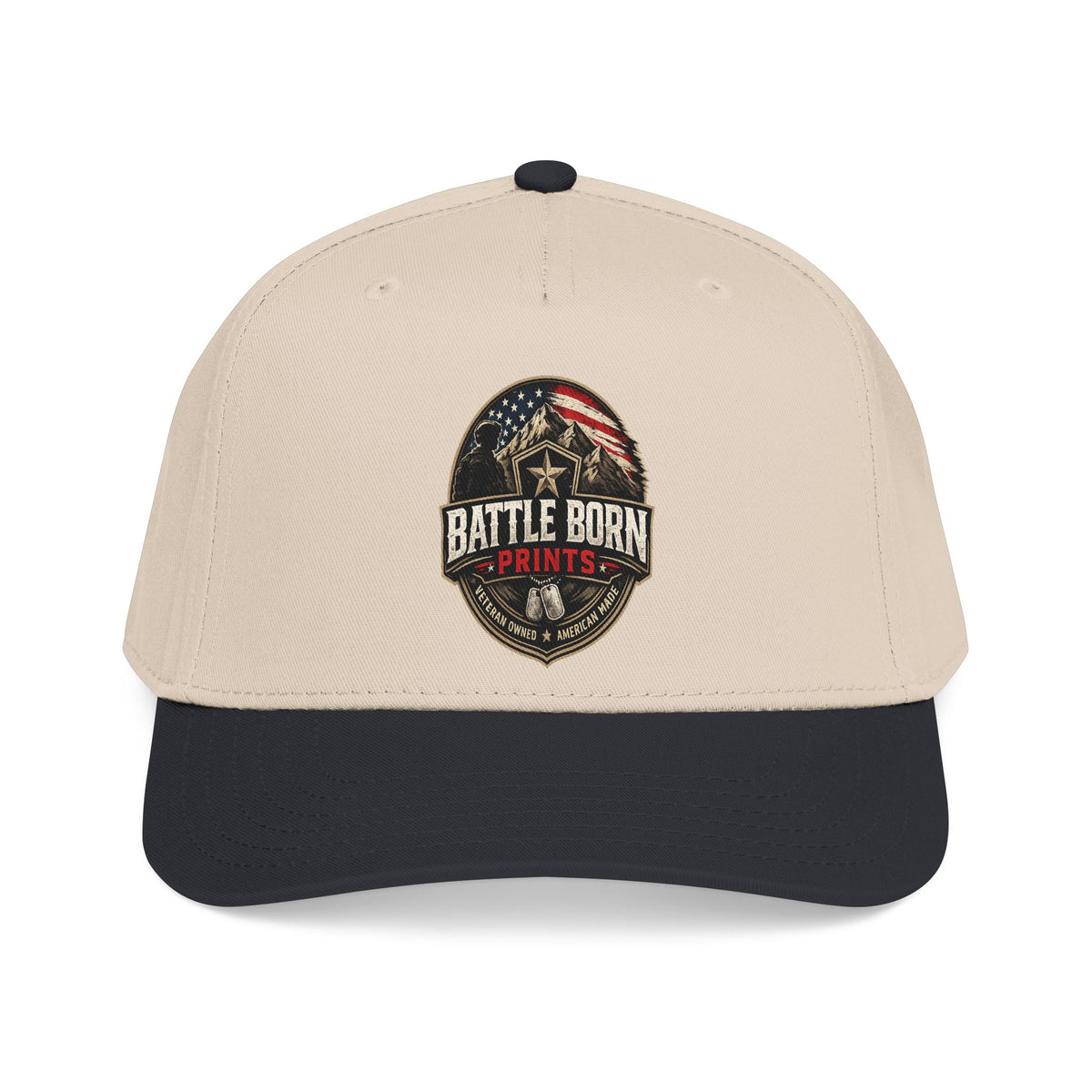 Baseball Cap - "Battle Born Prints" American Flag Patch Hat