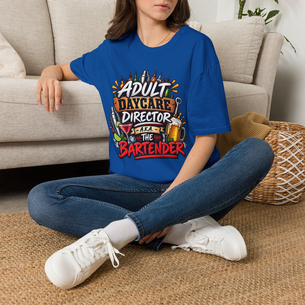 Adult Daycare Director T-Shirt — Funny Bartender Design