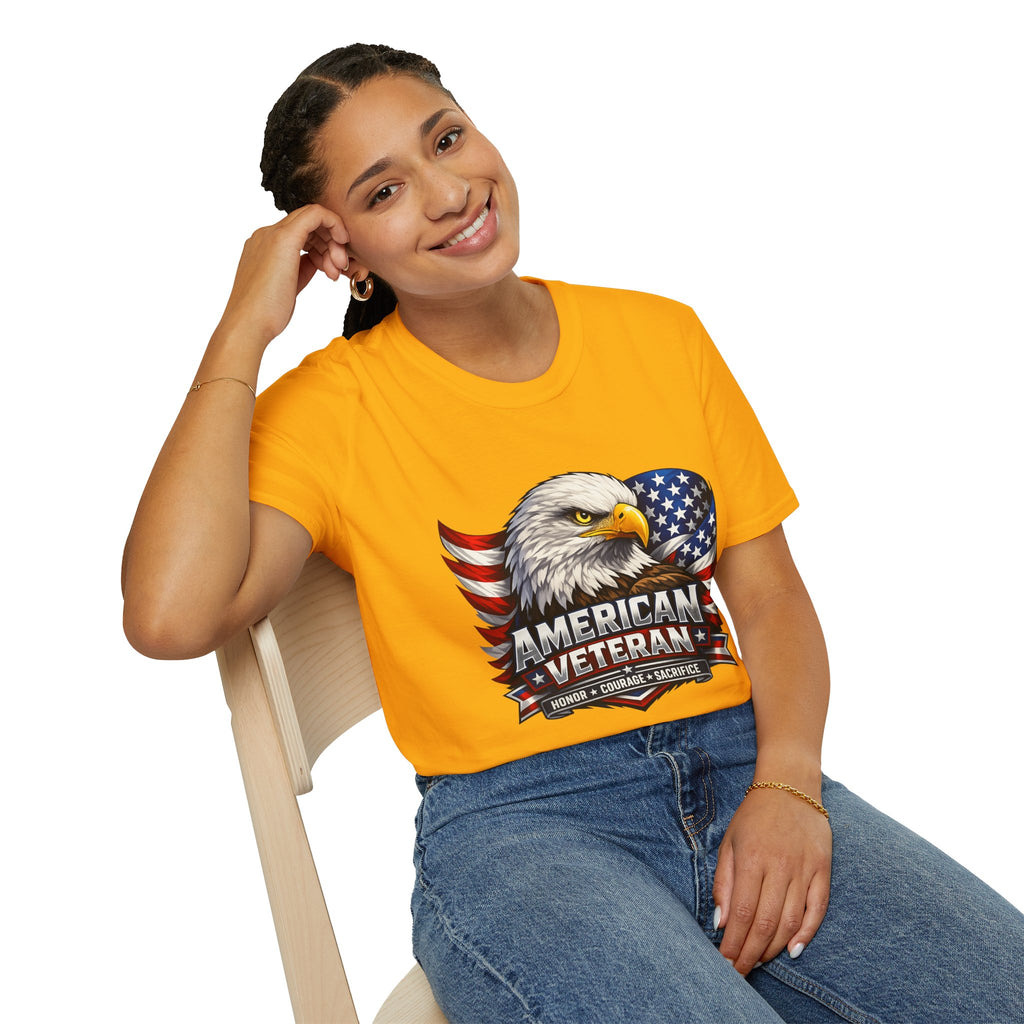 American Veteran Eagle T-Shirt — Patriotic USA Flag Tee