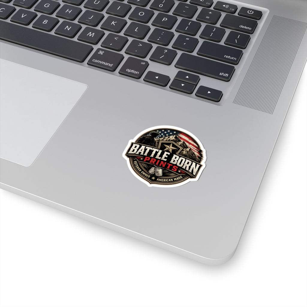 Battle Born Prints Veteran-Owned American Flag Kiss-Cut Sticker