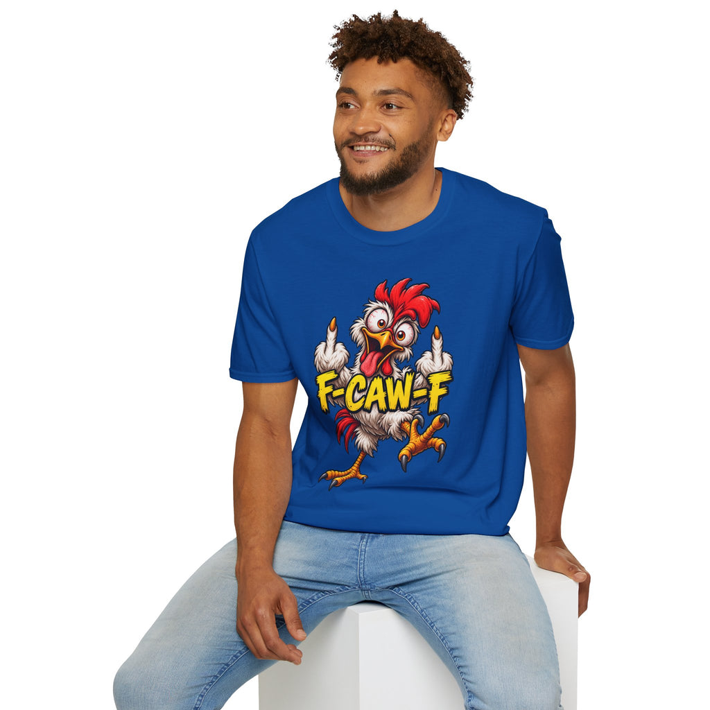 F-CAW-F Funny Chicken T-Shirt – Cheeky Middle Finger Rooster Graphic Tee