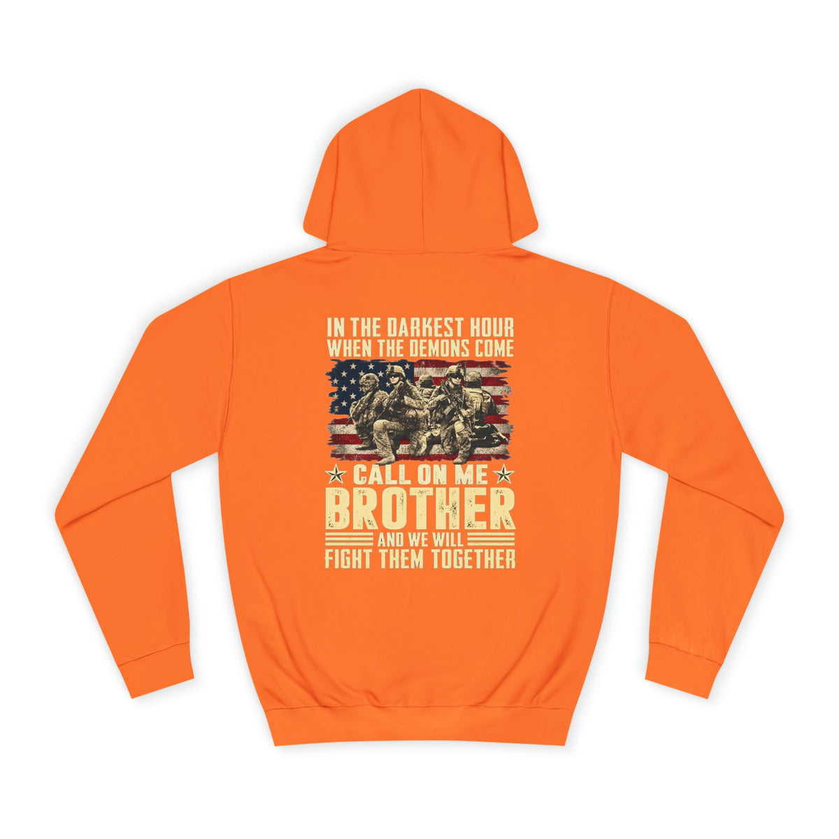 Brother Veteran Hoodie — Patriotic Military Flag Design - Battle Born Prints