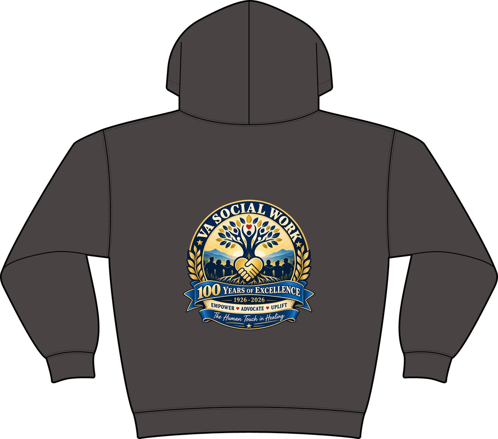 Coastal Compass Fleece Hoodie - VA 100th Social Work Commemorative Hoodie