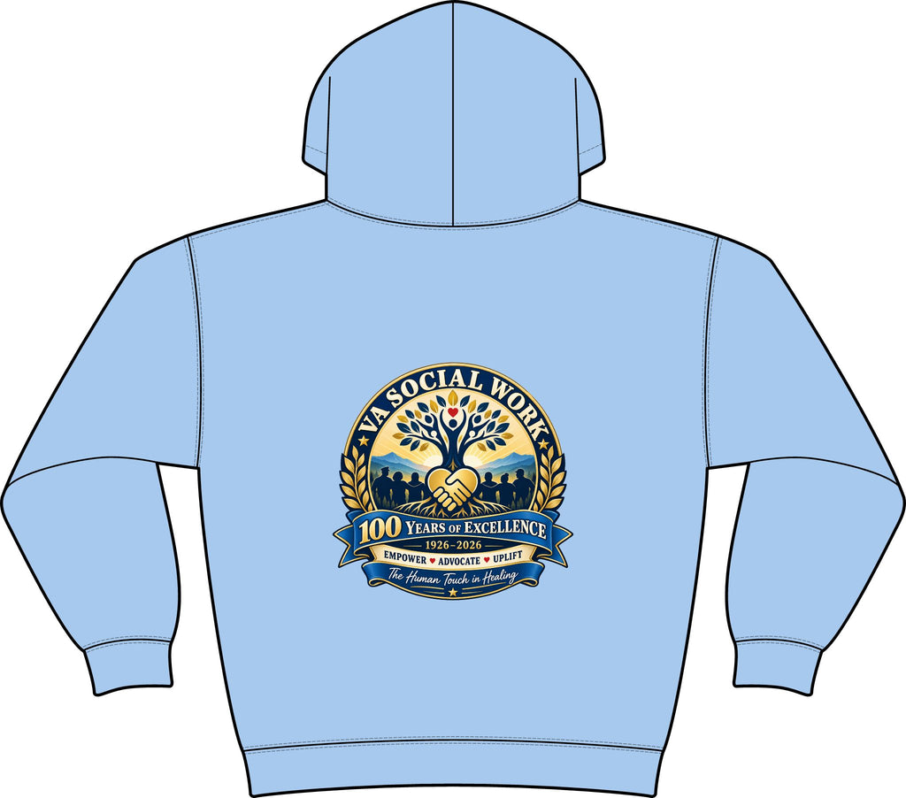 Coastal Compass Fleece Hoodie - VA 100th Social Work Commemorative Hoodie