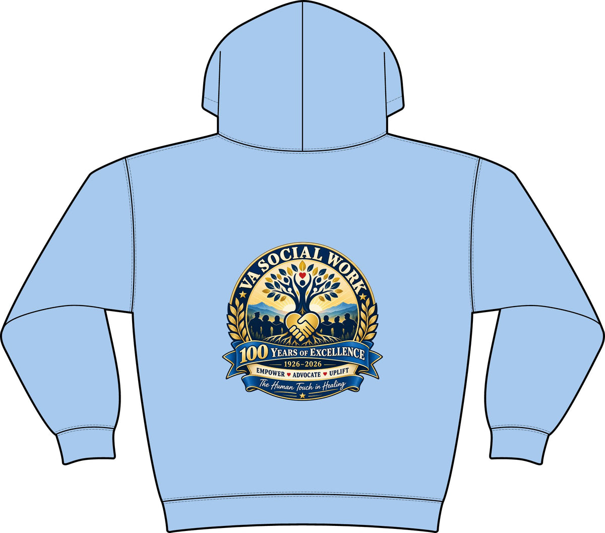 Coastal Compass Fleece Hoodie - VA 100th Social Work Commemorative Hoodie