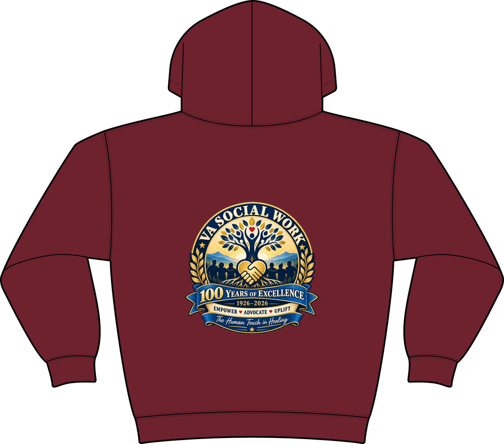 Coastal Compass Fleece Hoodie - VA 100th Social Work Commemorative Hoodie
