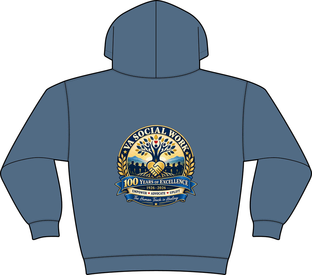 Coastal Compass Fleece Hoodie - VA 100th Social Work Commemorative Hoodie