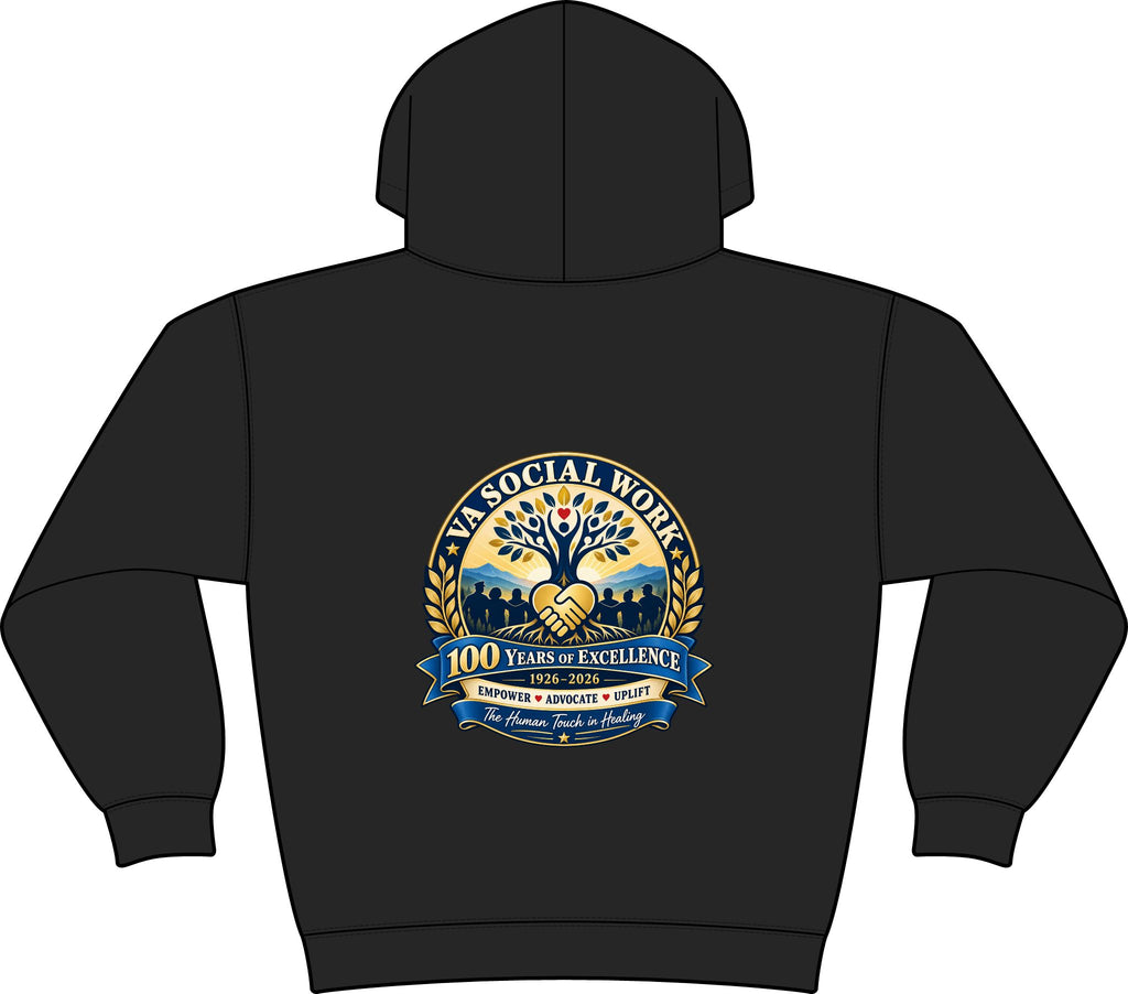 Coastal Compass Fleece Hoodie - VA 100th Social Work Commemorative Hoodie