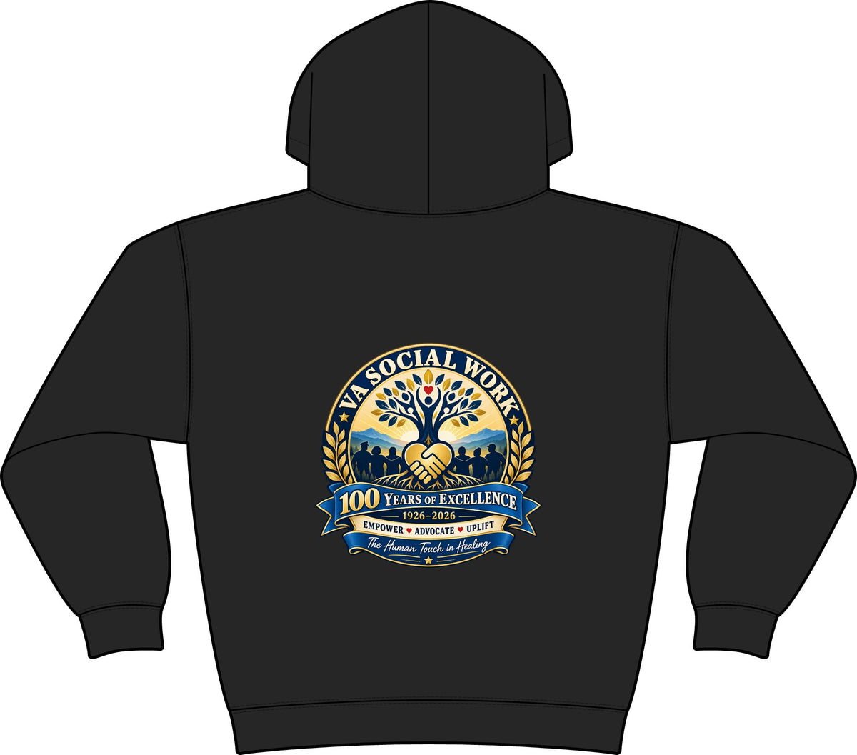 Coastal Compass Fleece Hoodie - VA 100th Social Work Commemorative Hoodie