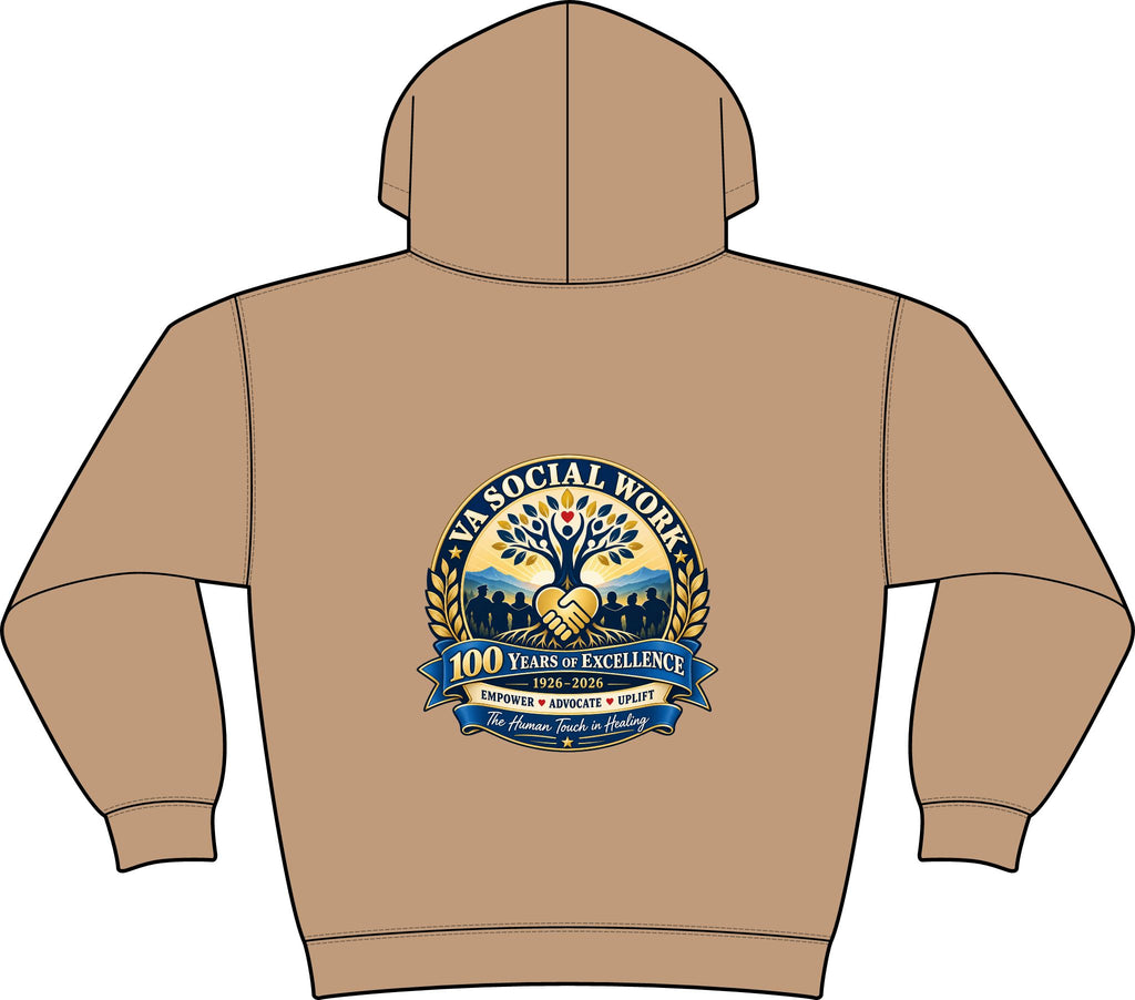 Coastal Compass Fleece Hoodie - VA 100th Social Work Commemorative Hoodie