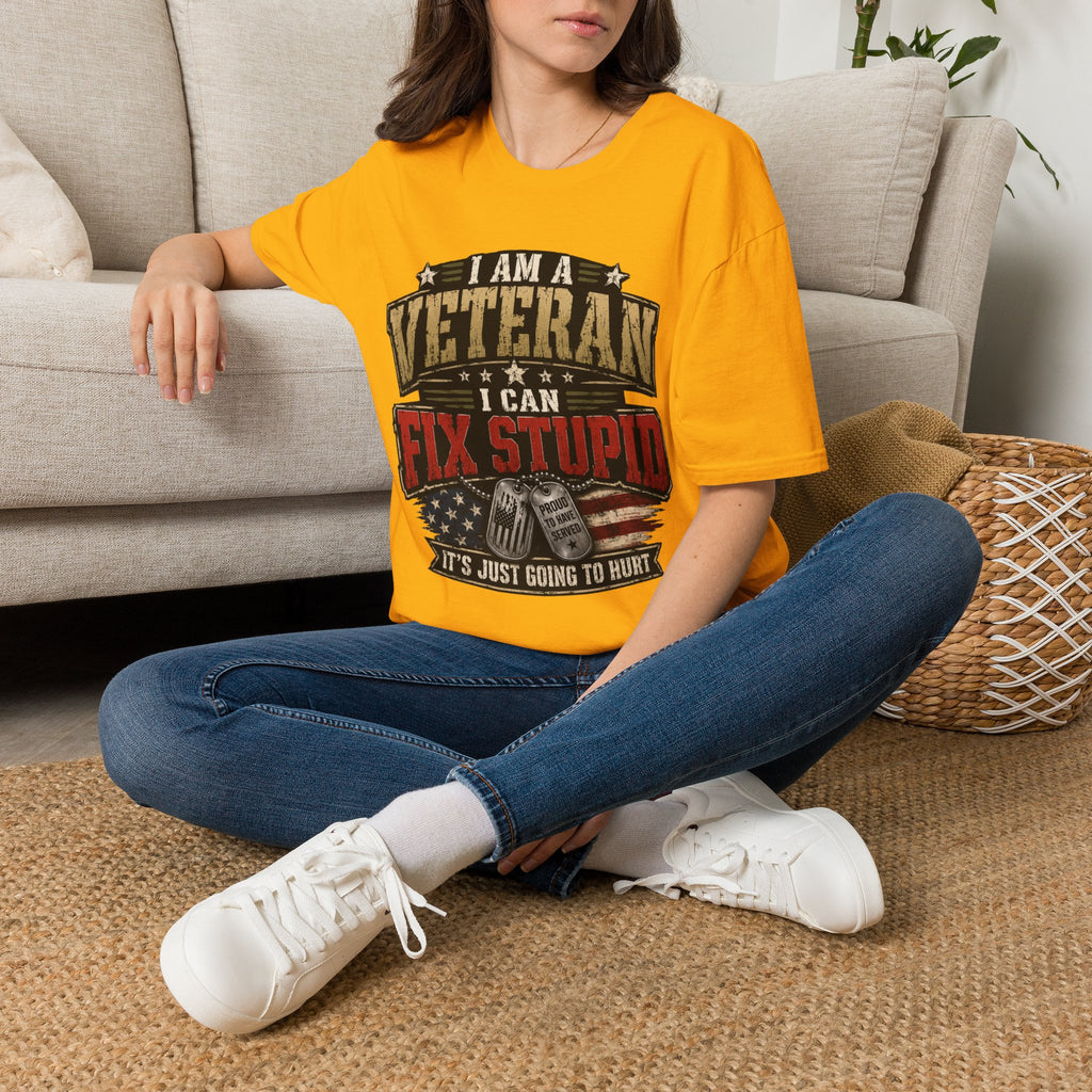 Veteran "I Can Fix Stupid" T-Shirt