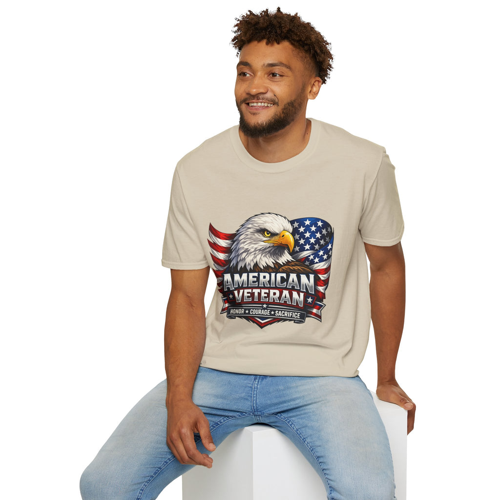 American Veteran Eagle T-Shirt — Patriotic USA Flag Tee