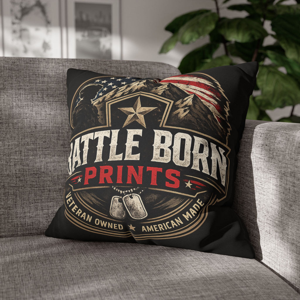 Battle Born Prints Veteran American Flag Accent Pillowcase