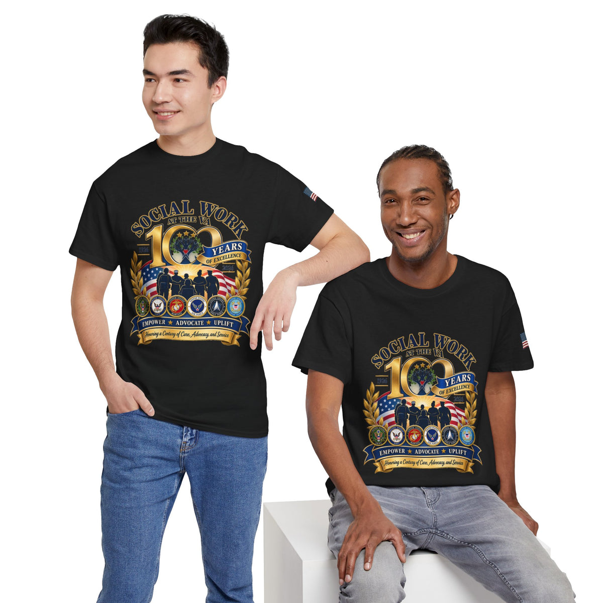 Social Work at the VA 100 Years T-Shirt — Veteran Support Memorial Tee