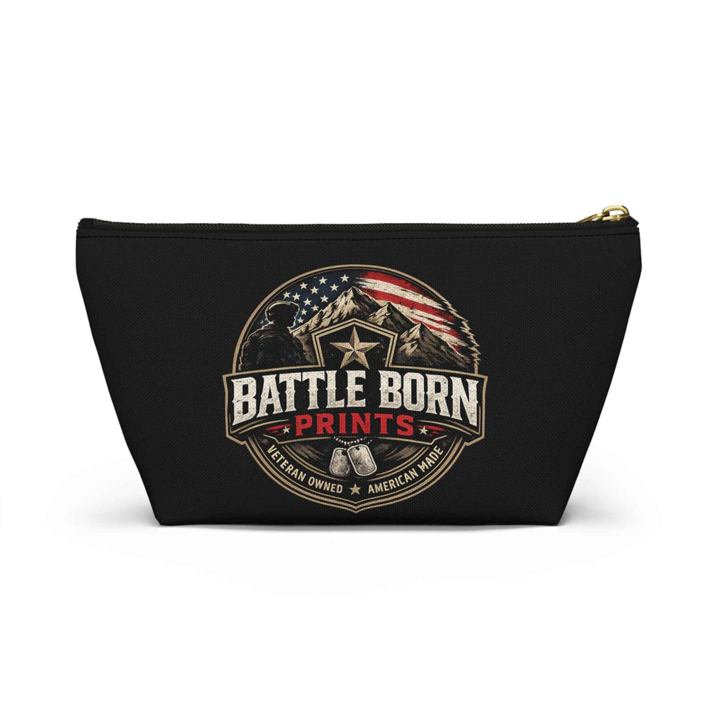 Patriotic American Flag Makeup Bag - Battle Born Prints Accessory Pouch for Every Adventure
