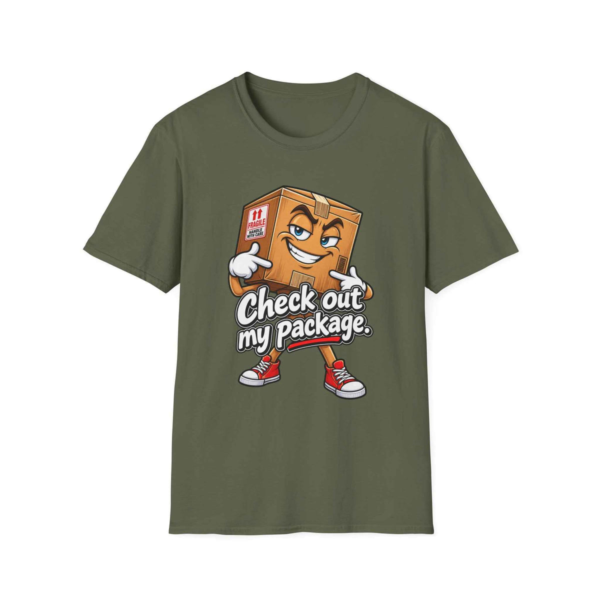Funny Cartoon Package Tee - The Perfect Blend of Humor and Comfort - Battle Born Prints