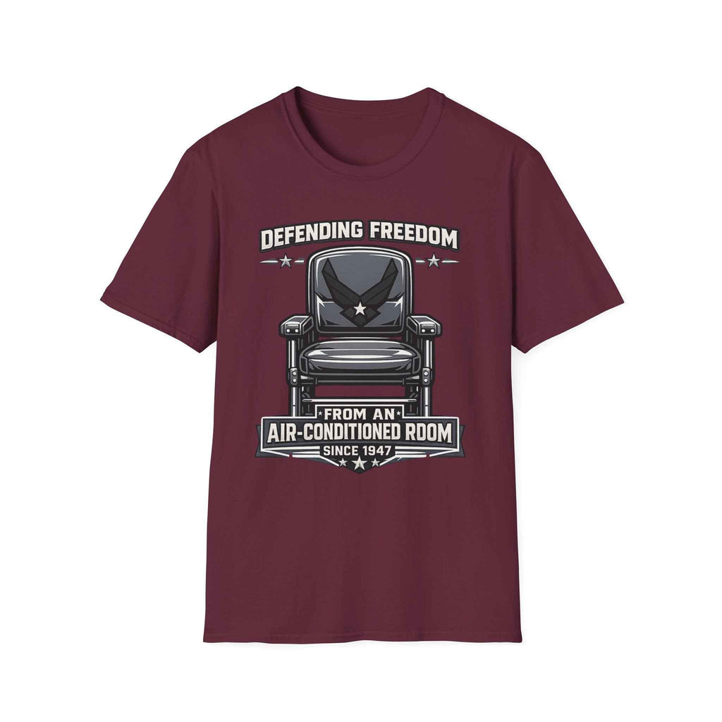 Defending Freedom T-Shirt - Men's Patriotic Veteran Graphic Tee in Navy for True Heroes