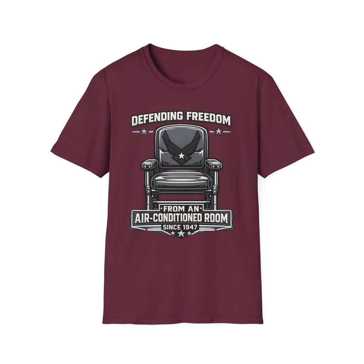 Defending Freedom T-Shirt - Men's Patriotic Veteran Graphic Tee in Navy for True Heroes