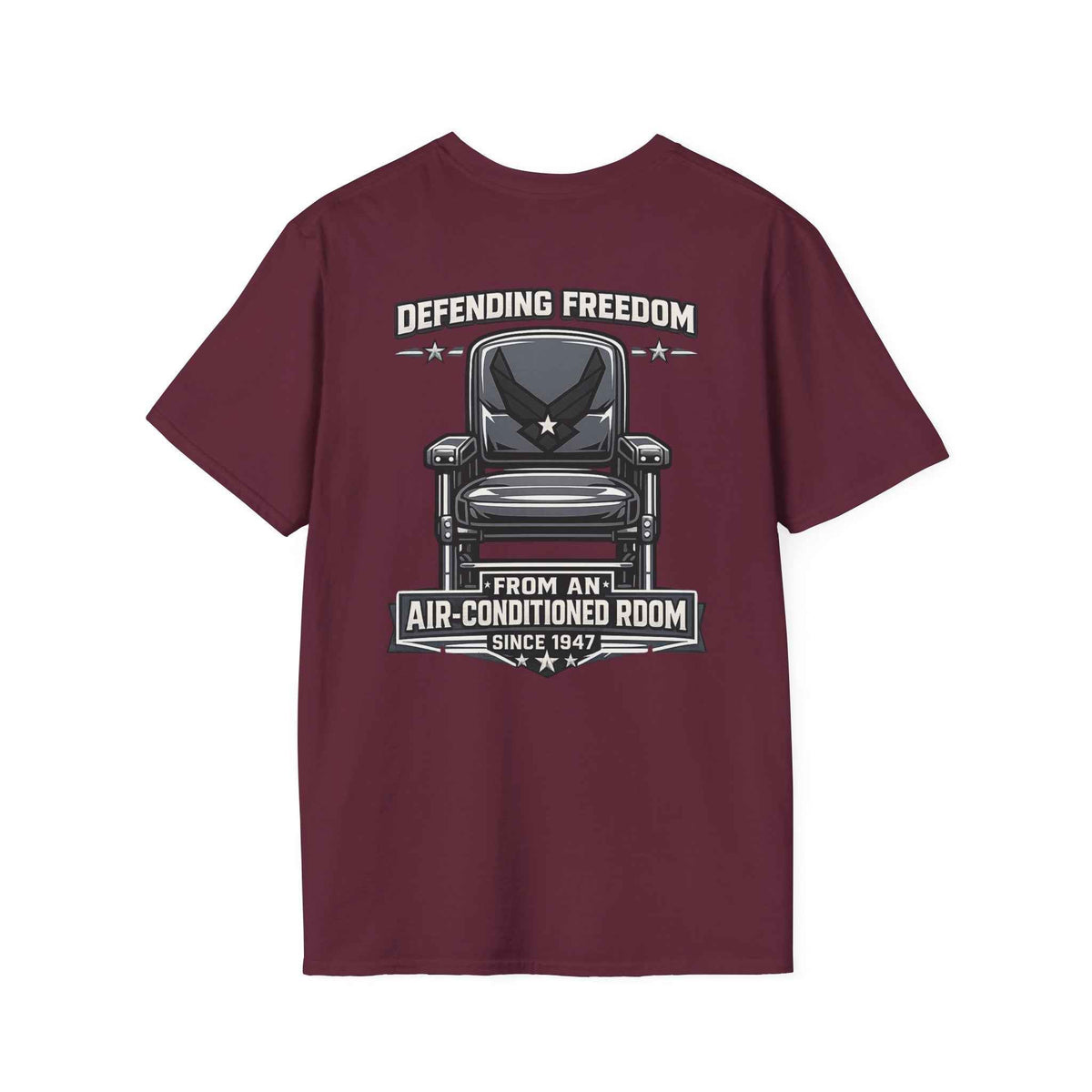 Defending Freedom T-Shirt - Men's Patriotic Veteran Graphic Tee in Navy for True Heroes