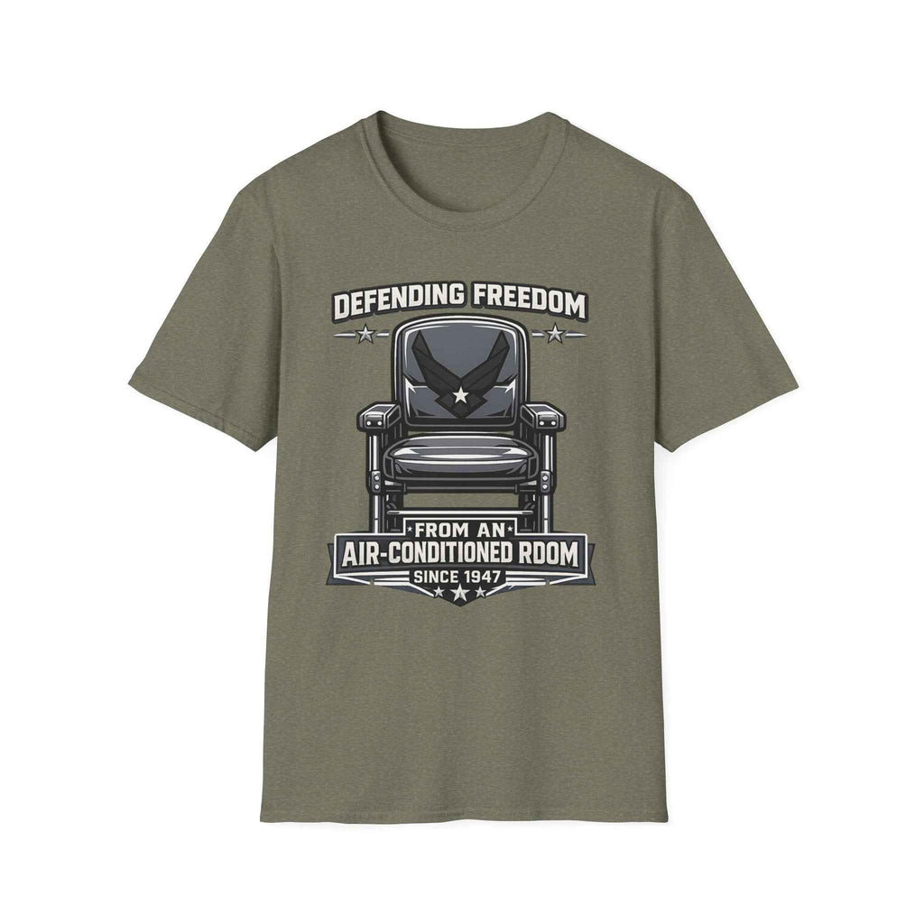 Defending Freedom T-Shirt - Men's Patriotic Veteran Graphic Tee in Navy for True Heroes