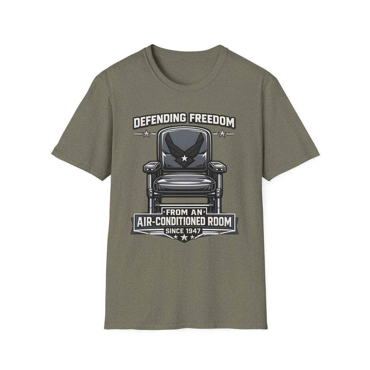 Defending Freedom T-Shirt - Men's Patriotic Veteran Graphic Tee in Navy for True Heroes